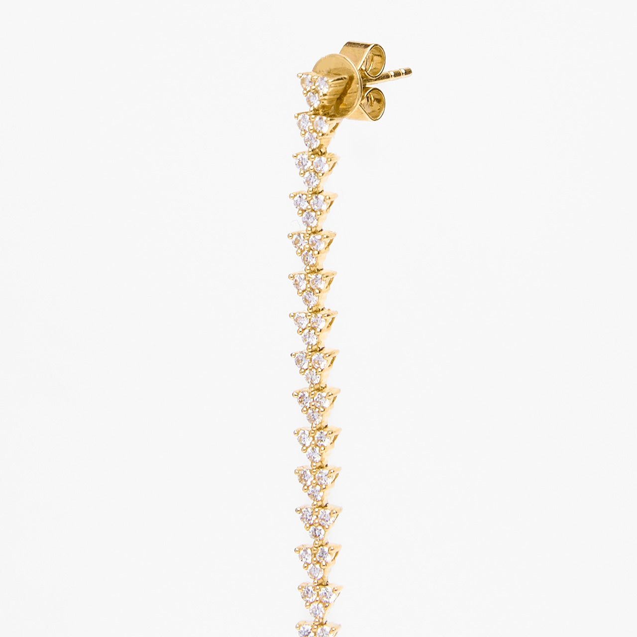 Ava - Diamond Shoulder-length Earrings