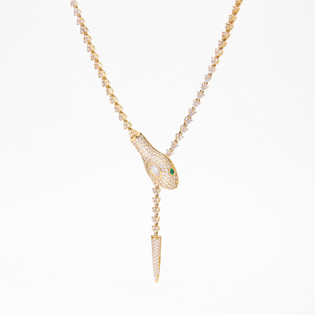 Athena - Lariat Snake Necklace