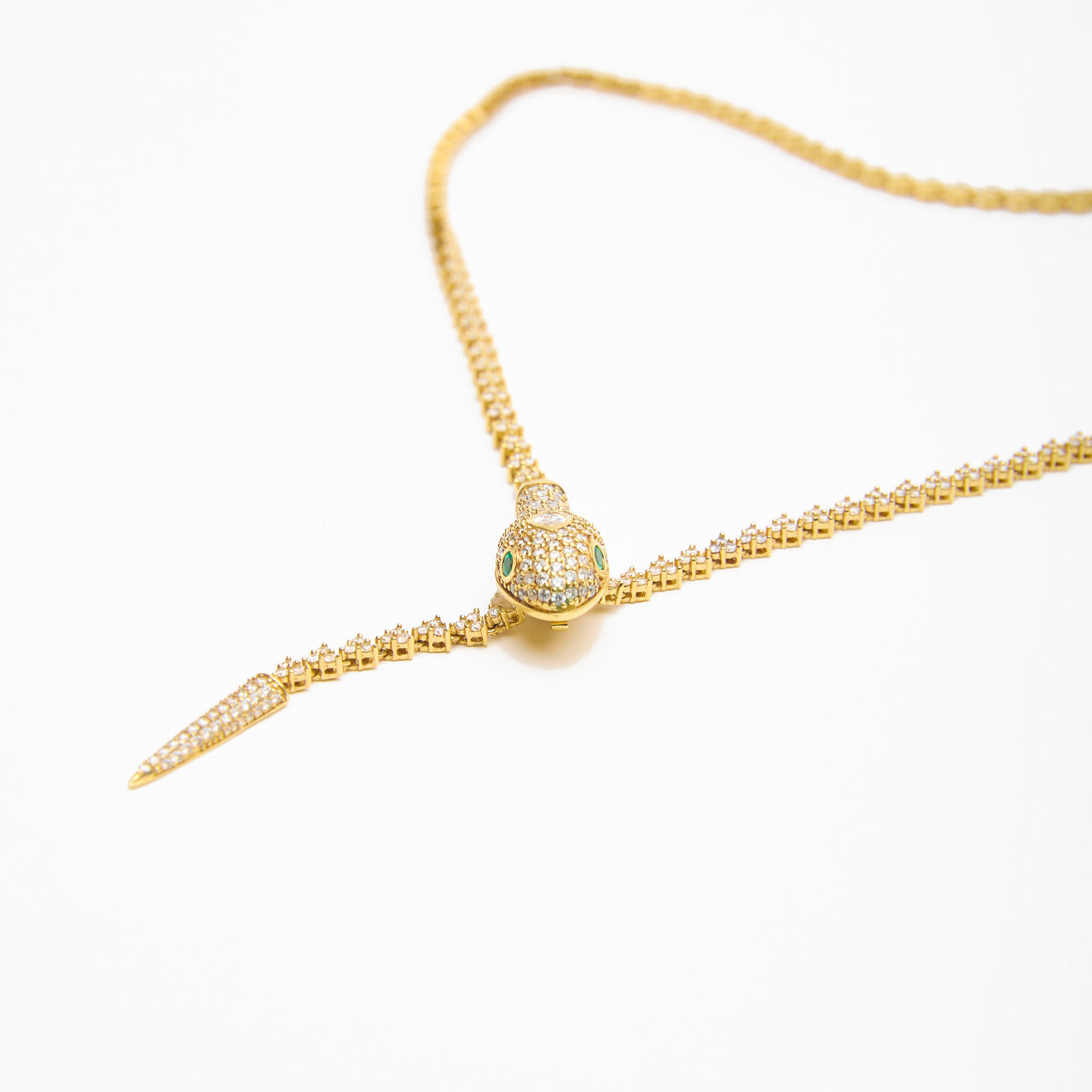 Athena - Lariat Snake Necklace