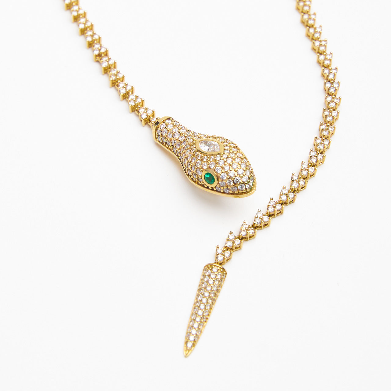 Athena - Lariat Snake Necklace