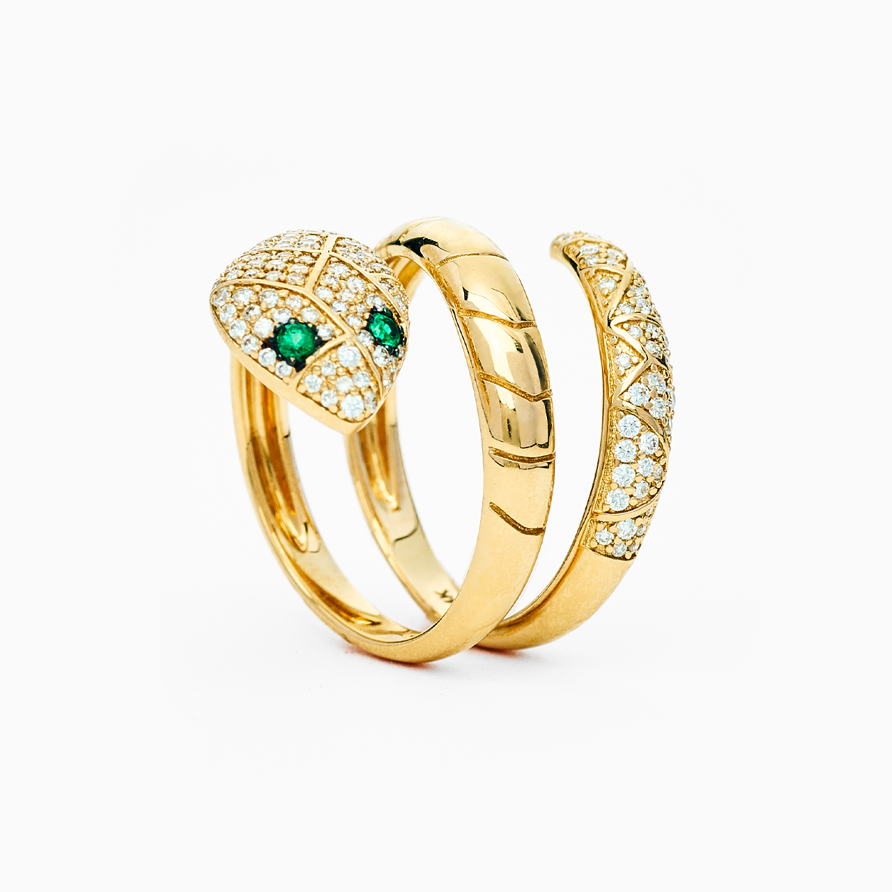 Brigitte - Yellow Gold Snake Ring