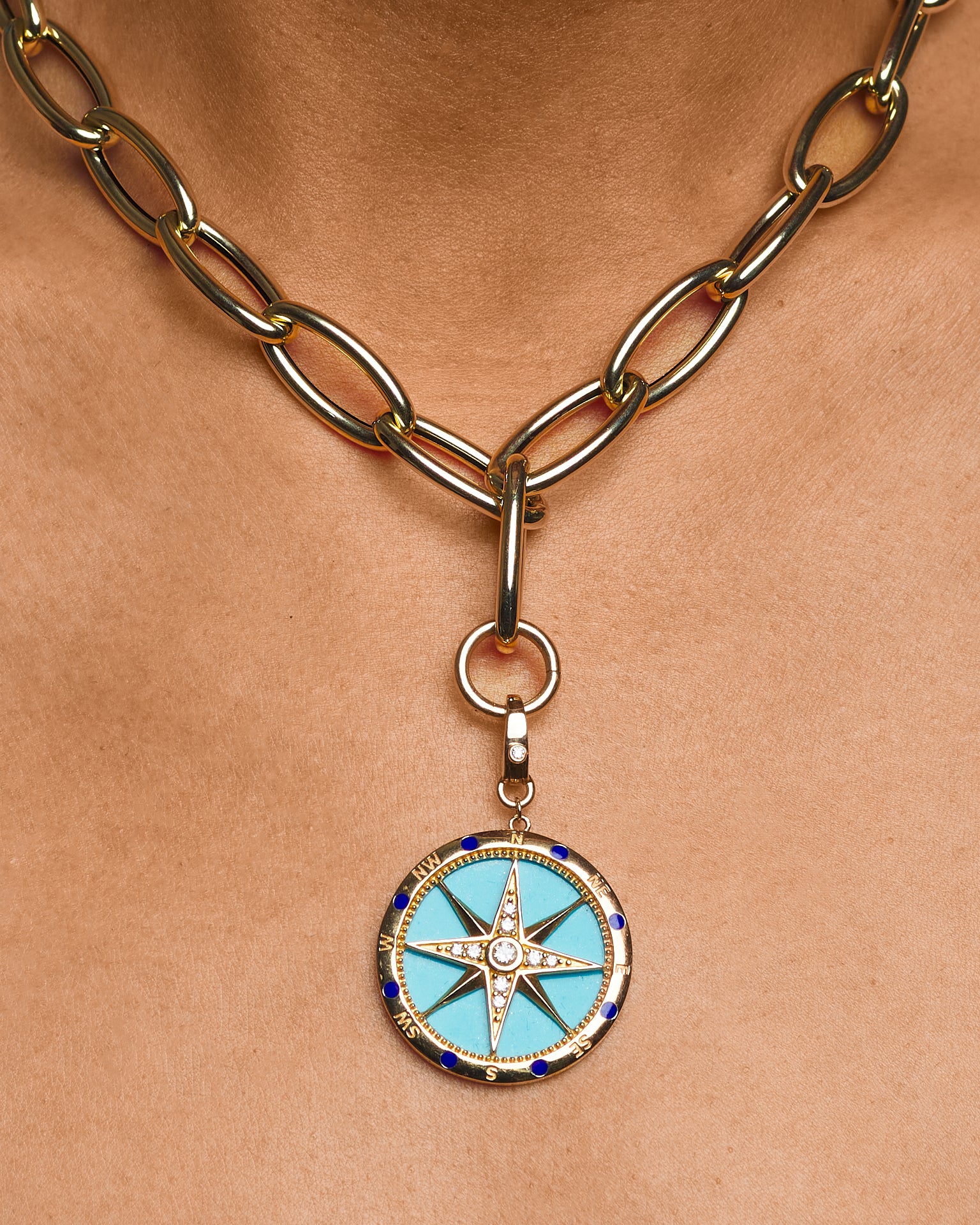 Karina - Compass Pendant Necklace
