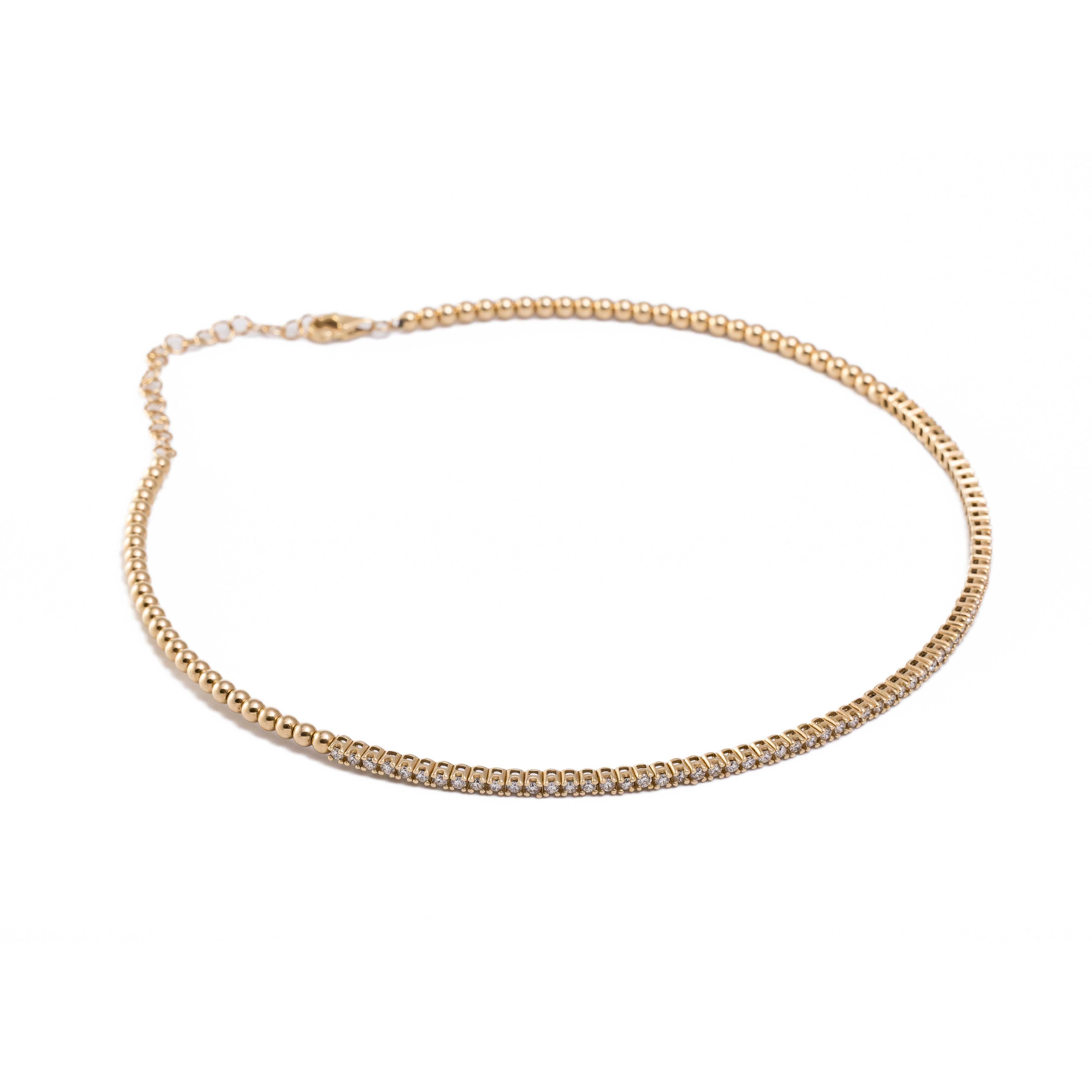 Genevieve Choker - Diamond Choker in 14k Gold