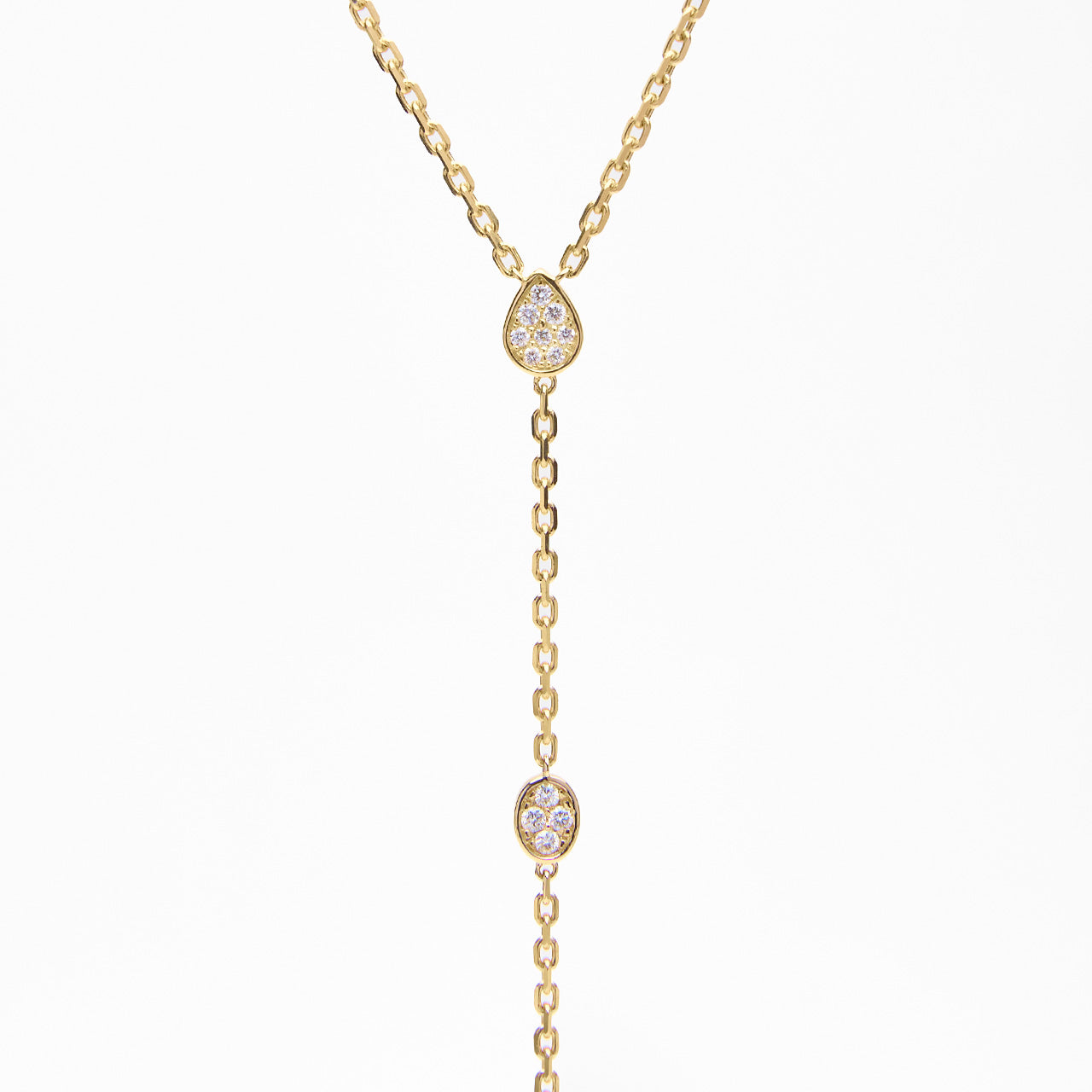 Zoe - Diamond Lariat Necklace